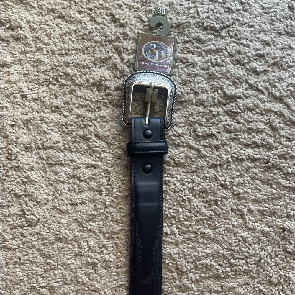 Men's Classic Black Leather Belt